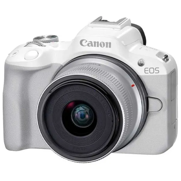 Cameră foto Canon EOS R50 RF-S 18-45 f/ 4.5-6.3 IS STM Kit CMOS/ White photo 2 Cameră foto Canon EOS R50 RF-S 18-45 f/ 4.5-6.3 IS STM Kit CMOS/ White photo 2