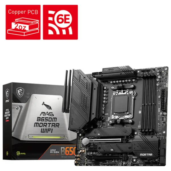 Материнская плата MSI MAG B650M MORTAR WIFI mATX/ AMD B650M photo 4 Материнская плата MSI MAG B650M MORTAR WIFI mATX/ AMD B650M photo 4