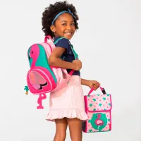 Ghiozdan pentru copii Skip Hop Zoo Pink Green Pink photo 3