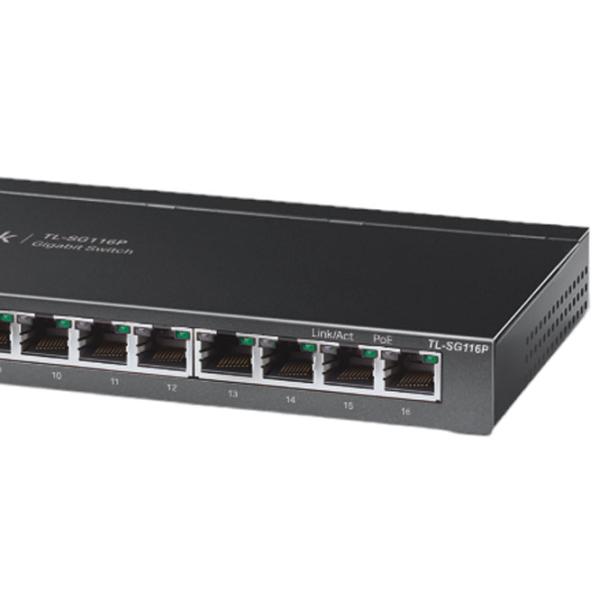 Коммутатор TP-Link TL-SG116P Черный photo 3 Коммутатор TP-Link TL-SG116P Черный photo 3