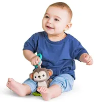 Jucărie pentru pătuțuri și cărucioare Bright Starts Tug Tunes 074451091795 0+/ Brown photo 3