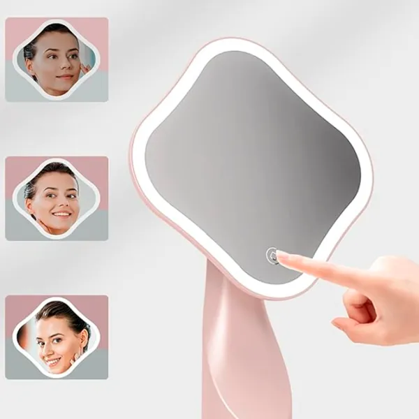 Зеркало для макияжа LED Mirror X300 Односторонняя/ Розовый photo 3