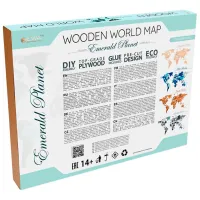 Puzzle 3D Ewa Toys World Map Small 14+/ Numărul de piese: 114 photo 3