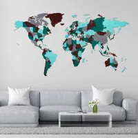 Puzzle 3D Ewa Toys World Map Small 14+/ Numărul de piese: 114 photo 4