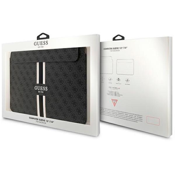 Husă pentru laptop GUESS 4G Printed Stripes 14"/ Black photo 4