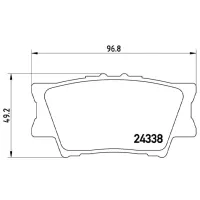 Plăcuțe de frână Brembo P 83 089 spate/ Disk photo 4