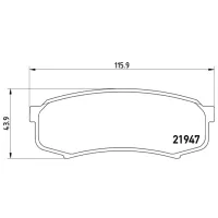Plăcuțe de frână Brembo P 83 024 spate/ Disk photo 4