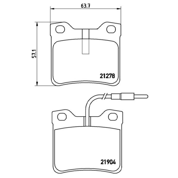 Тормозные колодки Brembo P 50 030 задние/ Дисковые photo 2 Тормозные колодки Brembo P 50 030 задние/ Дисковые photo 2