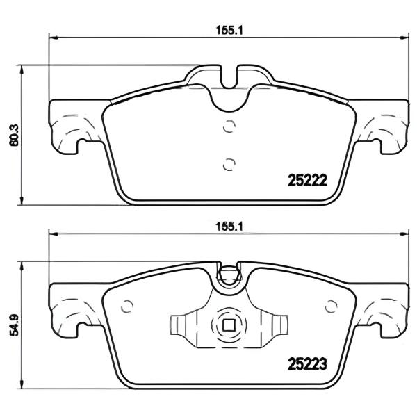 Тормозные колодки Brembo P 61 112 передние/ Дисковые photo 4 Тормозные колодки Brembo P 61 112 передние/ Дисковые photo 4