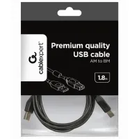 Cablu de date Cablexpert USB Type-A + USB Type-B 1.8 m/ Black photo 4