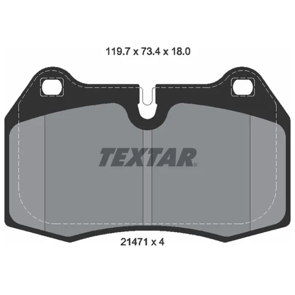Тормозные колодки Textar 2147102 передние/ Дисковые photo 2 Тормозные колодки Textar 2147102 передние/ Дисковые photo 2