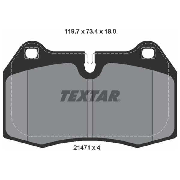 Тормозные колодки Textar 2147102 передние/ Дисковые photo 2 Тормозные колодки Textar 2147102 передние/ Дисковые photo 2