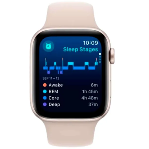 Умные часы Apple Watch SE 2023 1.57"/ 40 мм/ Starlight - Starlight Sport/ MR9U3QI/ A photo 5 Умные часы Apple Watch SE 2023 1.57"/ 40 мм/ Starlight - Starlight Sport/ MR9U3QI/ A photo 5