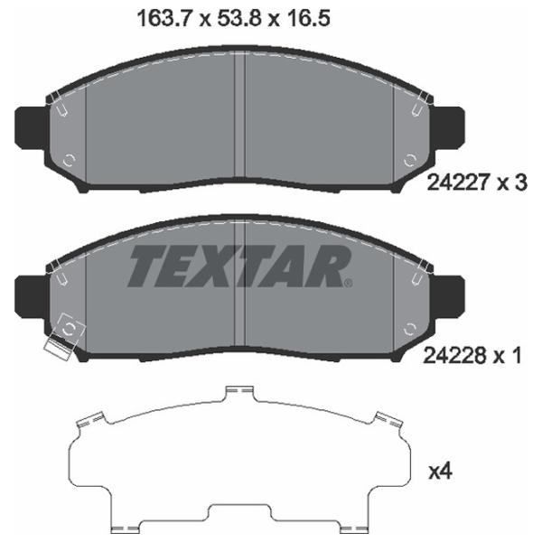 Plăcuțe de frână Textar 2422701 față/ Disk photo 2 Plăcuțe de frână Textar 2422701 față/ Disk photo 2