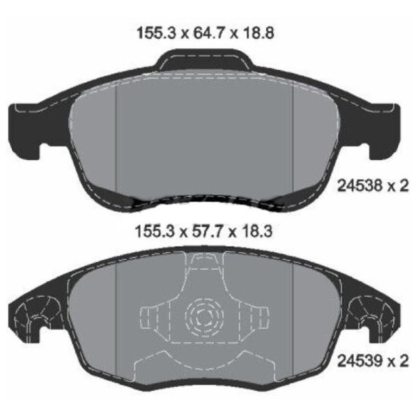 Тормозные колодки Textar 2453801 передние/ Дисковые photo 2 Тормозные колодки Textar 2453801 передние/ Дисковые photo 2