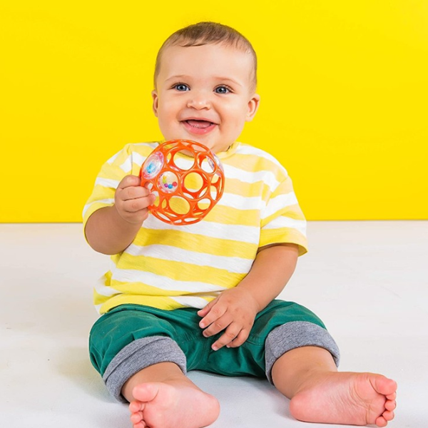Jucărie senzorială Bright Starts Oball Rattle™ 074451114876 0+/ Red photo 2
