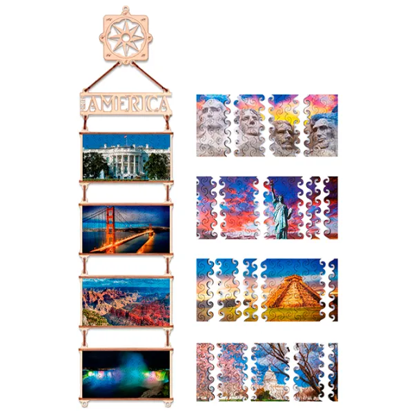 Puzzle 2D Ewa Toys North America 8+/ Numărul de piese: 85 photo 2 Puzzle 2D Ewa Toys North America 8+/ Numărul de piese: 85 photo 2