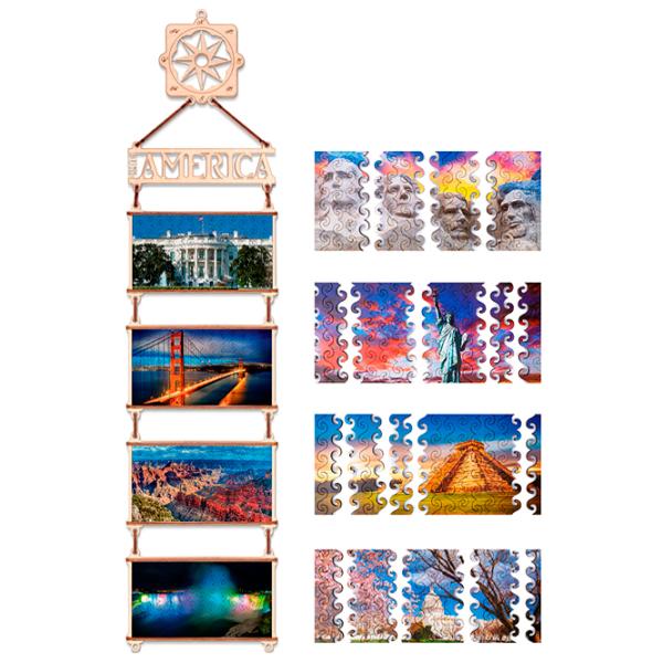 Puzzle 2D Ewa Toys North America 8+/ Numărul de piese: 85 photo 2 Puzzle 2D Ewa Toys North America 8+/ Numărul de piese: 85 photo 2