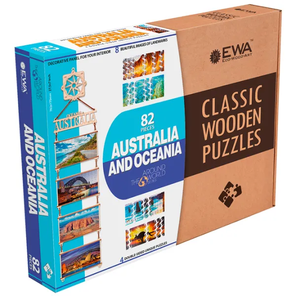 Puzzle 2D Ewa Toys Australia and Oceania 8+/ Numărul de piese: 82 photo 3 Puzzle 2D Ewa Toys Australia and Oceania 8+/ Numărul de piese: 82 photo 3