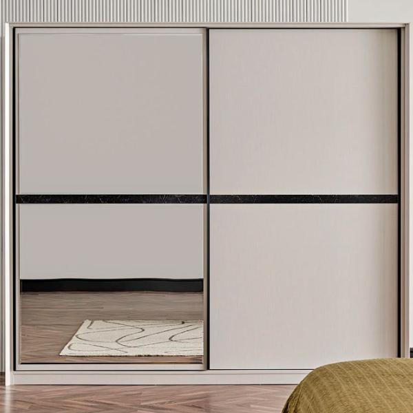 Шкаф Раздвижной Dogtas Arora 210 x 70.7см x 220.5 / ЛДСП / Серый photo 2