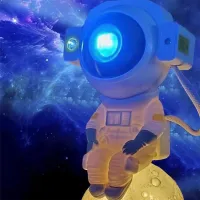 Proiector de stele Starry Sky Astronaut Moon Black White photo 4