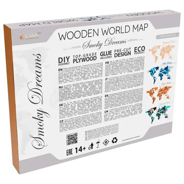 Пазл 2D Ewa Toys World Map S Smoky Dreams 15+/ Количество деталей: 114 photo 3 Пазл 2D Ewa Toys World Map S Smoky Dreams 15+/ Количество деталей: 114 photo 3
