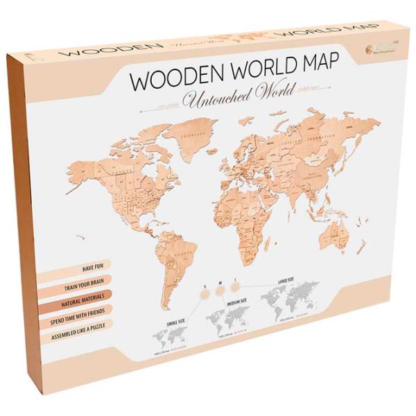 Пазл 2D Ewa Toys World Map S Untouched World 14+/ Количество деталей: 114 photo 2