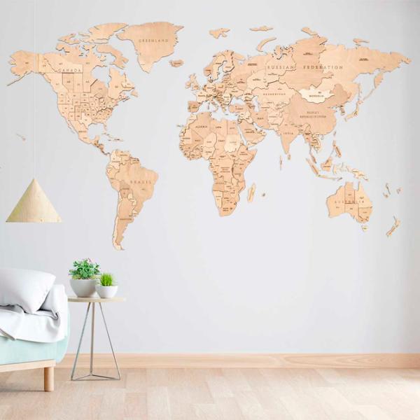 Пазл 2D Ewa Toys World Map S Untouched World 14+/ Количество деталей: 114 photo 4