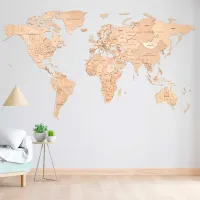 Puzzle 2D Ewa Toys World Map S Untouched World 14+/ Numărul de piese: 114 photo 4