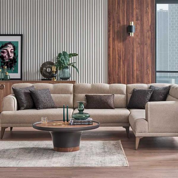 Canapea de colț Dogtas Madrid Right (3120007402) Velvet/ Brown photo 2