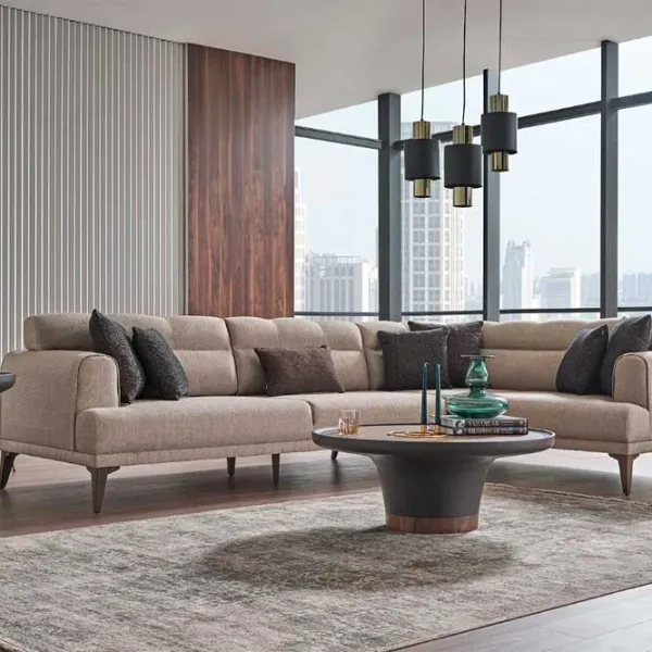 Canapea de colț Dogtas Madrid Right (3120007402) Velvet/ Brown photo 3