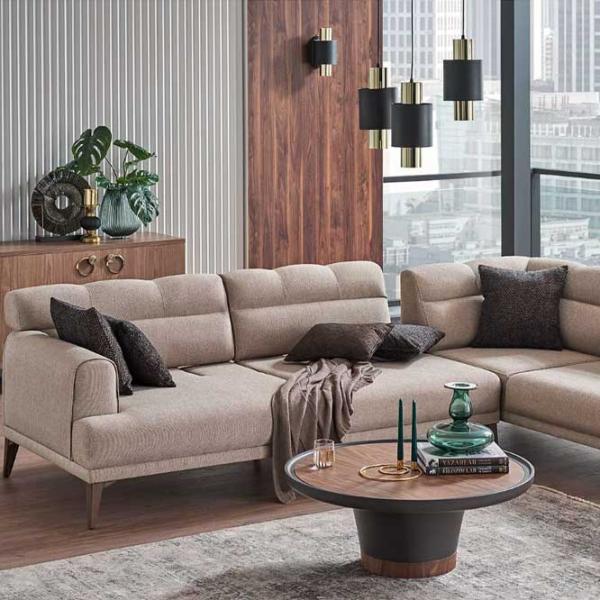 Canapea de colț Dogtas Madrid Right (3120007402) Velvet/ Brown photo 4