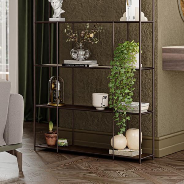 Etajeră Paola 3200407753 160 x 100 x 27 cm/ Metal/ Brown photo 2