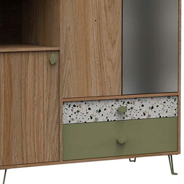 Шкаф Линейный Dogtas Greta 135 x 61см x 210 / ДСП / Коричневый  photo 2