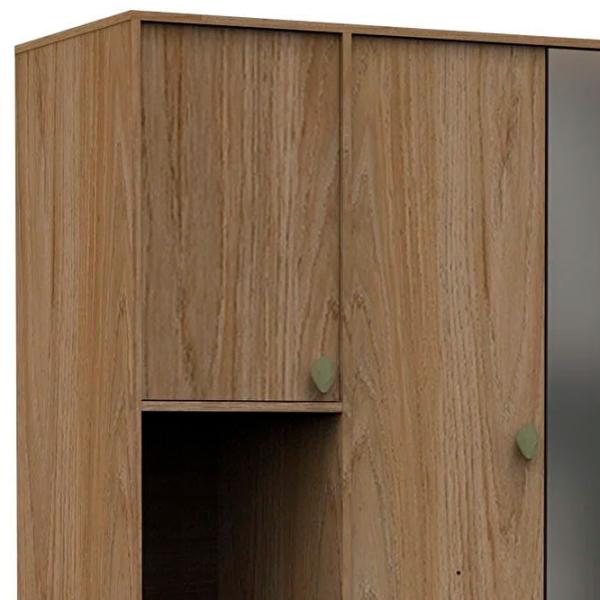 Шкаф Линейный Dogtas Greta 135 x 61см x 210 / ДСП / Коричневый  photo 3