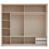 Шкаф Раздвижной Dogtas Milena 210 x 69см x 219 / ДСП / Бежевый photo 2