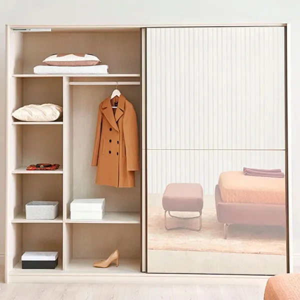 Dulap Glisant Dogtas Milena 210 x 69 x 219 / DSP / Beige photo 3