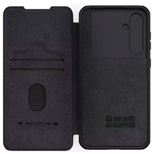 Husă pentru smartphone Samsung Galaxy S23 FE Nillkin/ Flip Cover/ Piele/ Black photo 5 Husă pentru smartphone Samsung Galaxy S23 FE Nillkin/ Flip Cover/ Piele/ Black photo 5