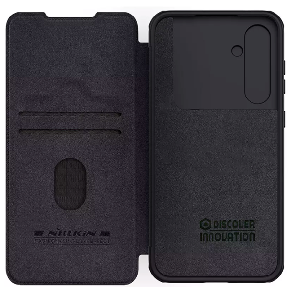 Husă pentru smartphone Samsung Galaxy S23 FE Nillkin/ Flip Cover/ Piele/ Black photo 5 Husă pentru smartphone Samsung Galaxy S23 FE Nillkin/ Flip Cover/ Piele/ Black photo 5