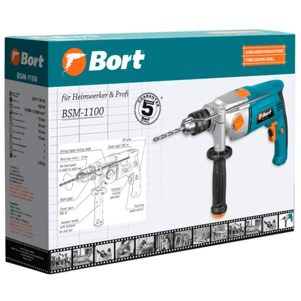 Mașină de găurit Bort BSM-1100 1100 W / 3000 rot/min photo 2