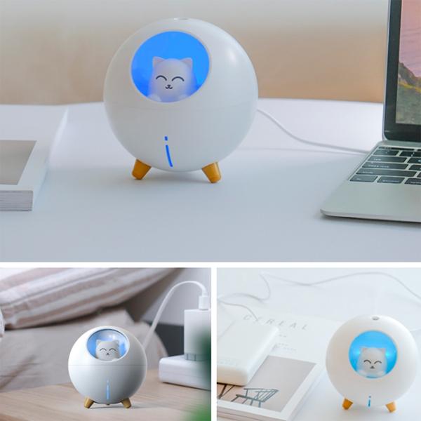 Umidificator de aer Cute Cat WT-TX5 Cu aburi/ White photo 3