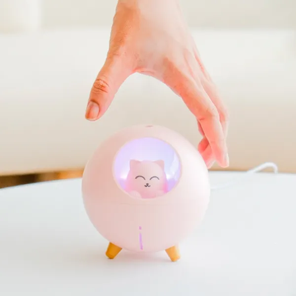 Umidificator de aer Cute Cat WT-TX5 Cu aburi/ Pink photo 3