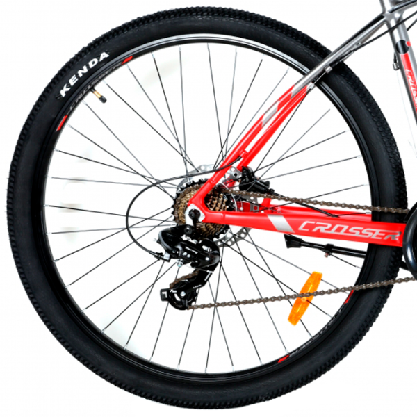 Велосипед Crosser QUICK 29" 19" Алюминий/ Серый Красный photo 2