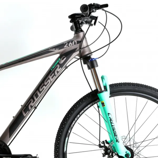 Bicicletă Crosser Solo 29" 21" Aluminiu/ Gray Green photo 4 Bicicletă Crosser Solo 29" 21" Aluminiu/ Gray Green photo 4