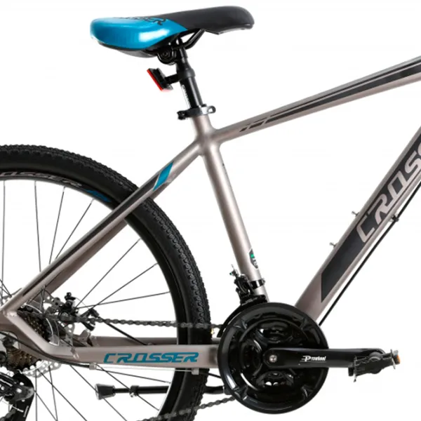 Bicicletă Crosser Solo 27.5" 21" Aluminiu/ Gray Blue photo 3