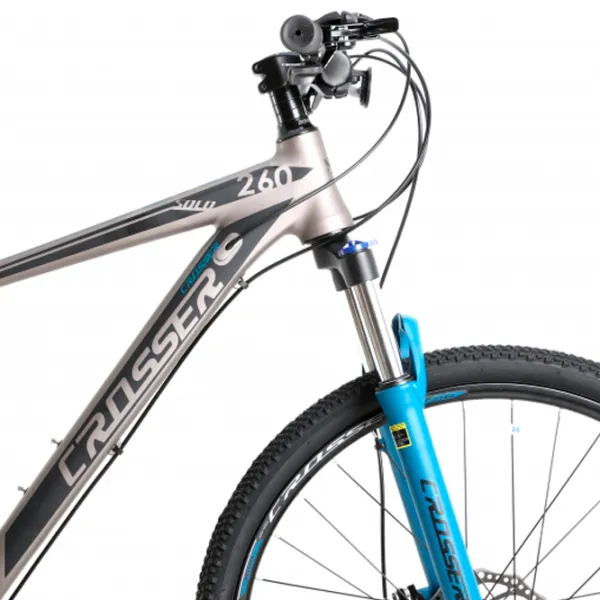 Bicicletă Crosser Solo 27.5" 21" Aluminiu/ Gray Blue photo 4