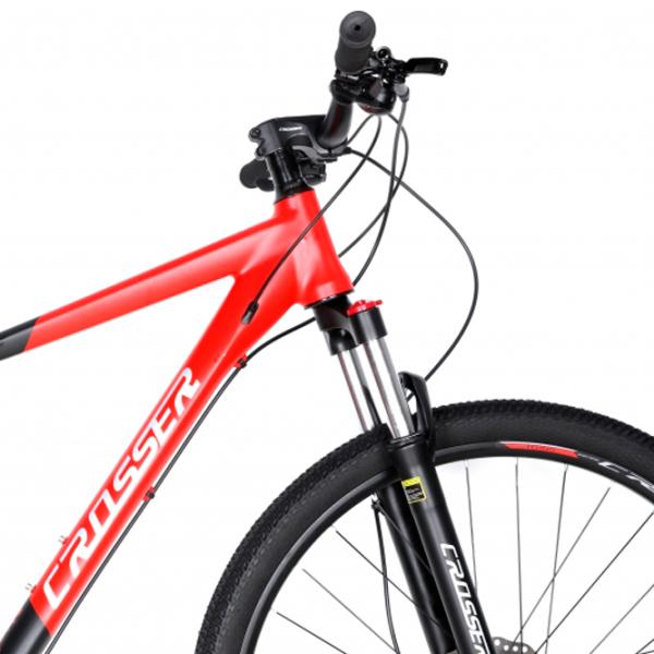 Bicicletă Crosser MT-041 27.5" 19" Aluminiu/ Black Red photo 4