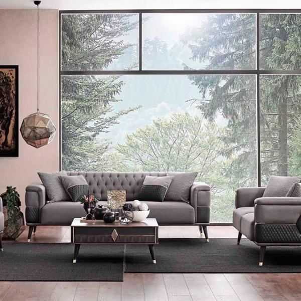 Canapea Dogtas Diamond (3120007187) Stofă/ Gray photo 2 Canapea Dogtas Diamond (3120007187) Stofă/ Gray photo 2