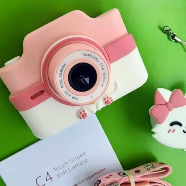 Фотоаппарат Orey Child Camera C4 3+/ Белый Розовый photo 2