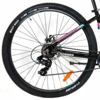 Велосипед Crosser X100 27.5" 15" Алюминий/ Черный Розовый photo 2